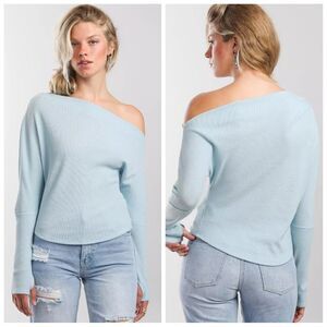 We the Free - Free People Fuji Off Shoulder Thermal Top sz L